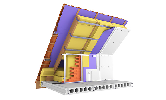 cutaway view of a roof structure showing layers and insulation materials highlighting five construction techniques for durability and efficiency