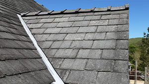 A slate tiled roof